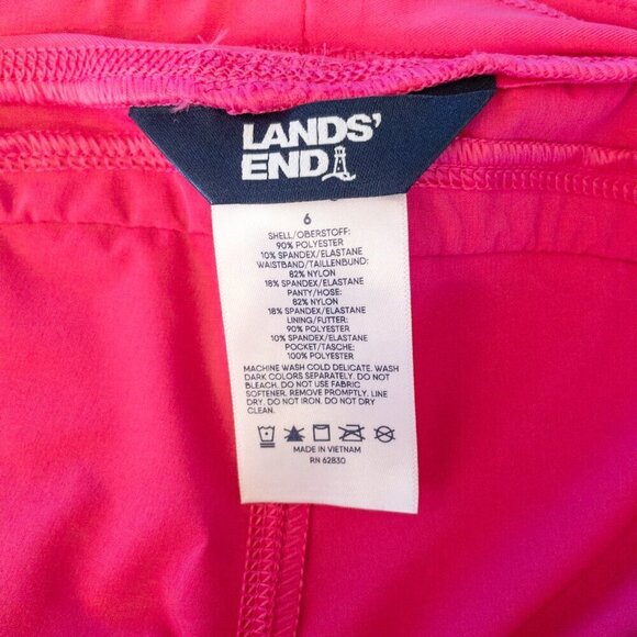 Lands’ End Pink Active Shorts | Women’s Size 6 | Stretchy, Pockets, Athleisure - Picture 3 of 3